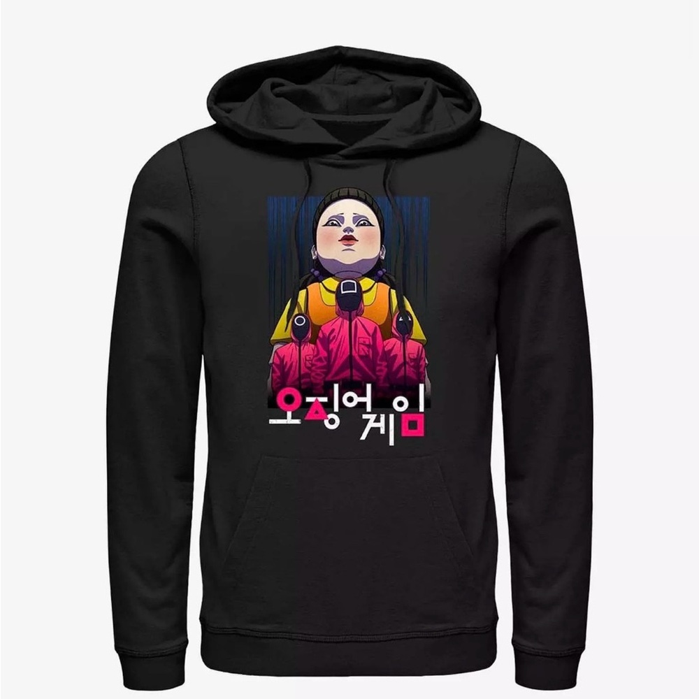 Squid Games Black Graphic Adult Hoodie